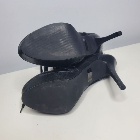 Colin Stuart For Victoria's Secret 9B Booties High Heels Suede Fur Buckle Boots - Picture 9 of 16